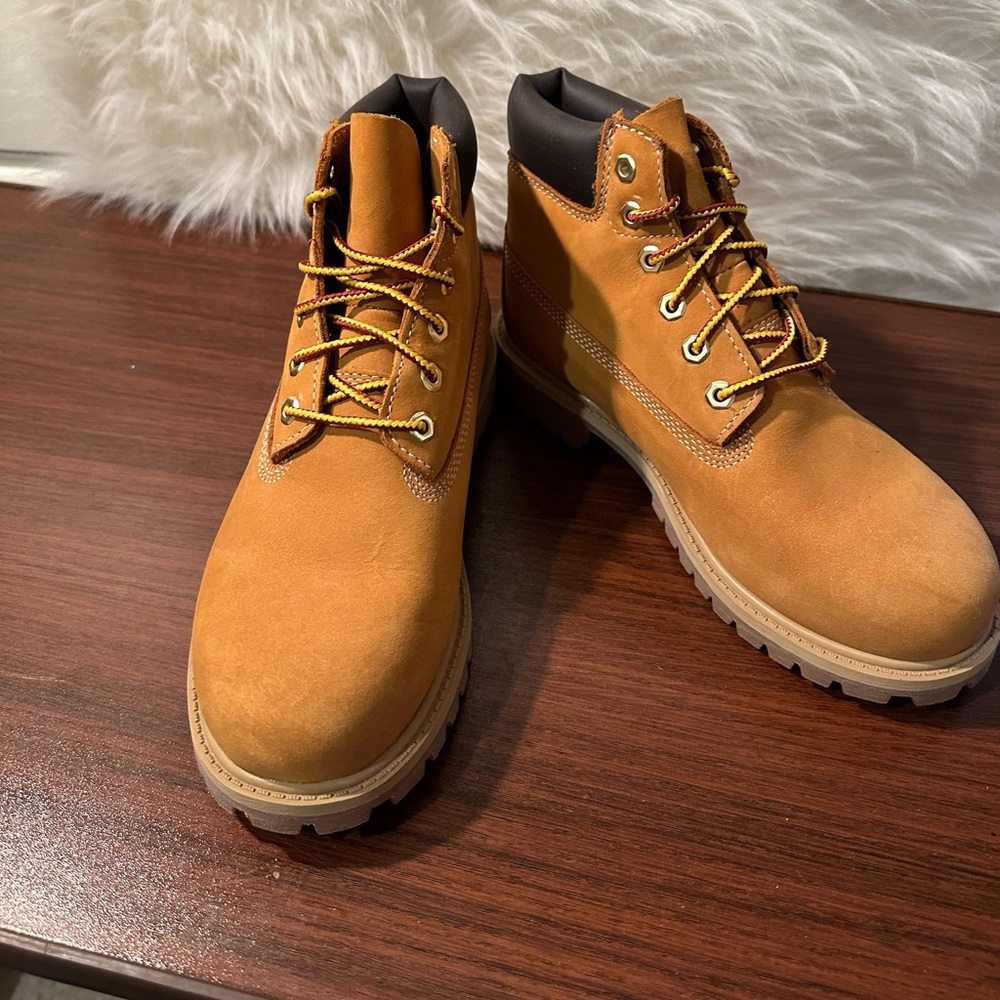 Jr. Timberland Premium 6 inch Waterproof Boots! New, never worn!